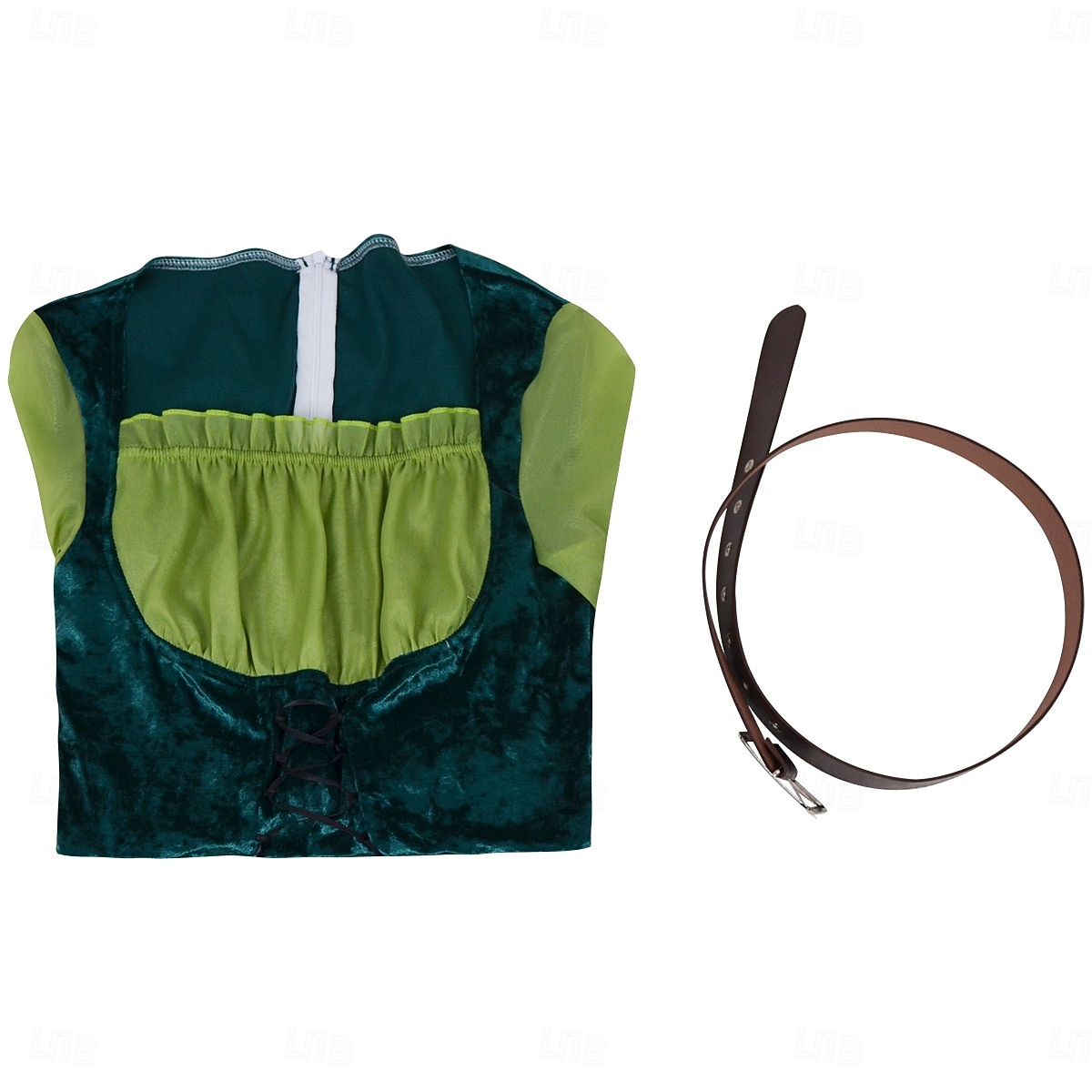 Středověké Renesanční Šaty Fancy kostým Elf Víla Elfí Maškarní kostým Dámské Fantazie předvečer Všech svatých Karneval Výkon LARP Ren Faire Dospělé Šaty Pásek 2026 - $38.99 –P2