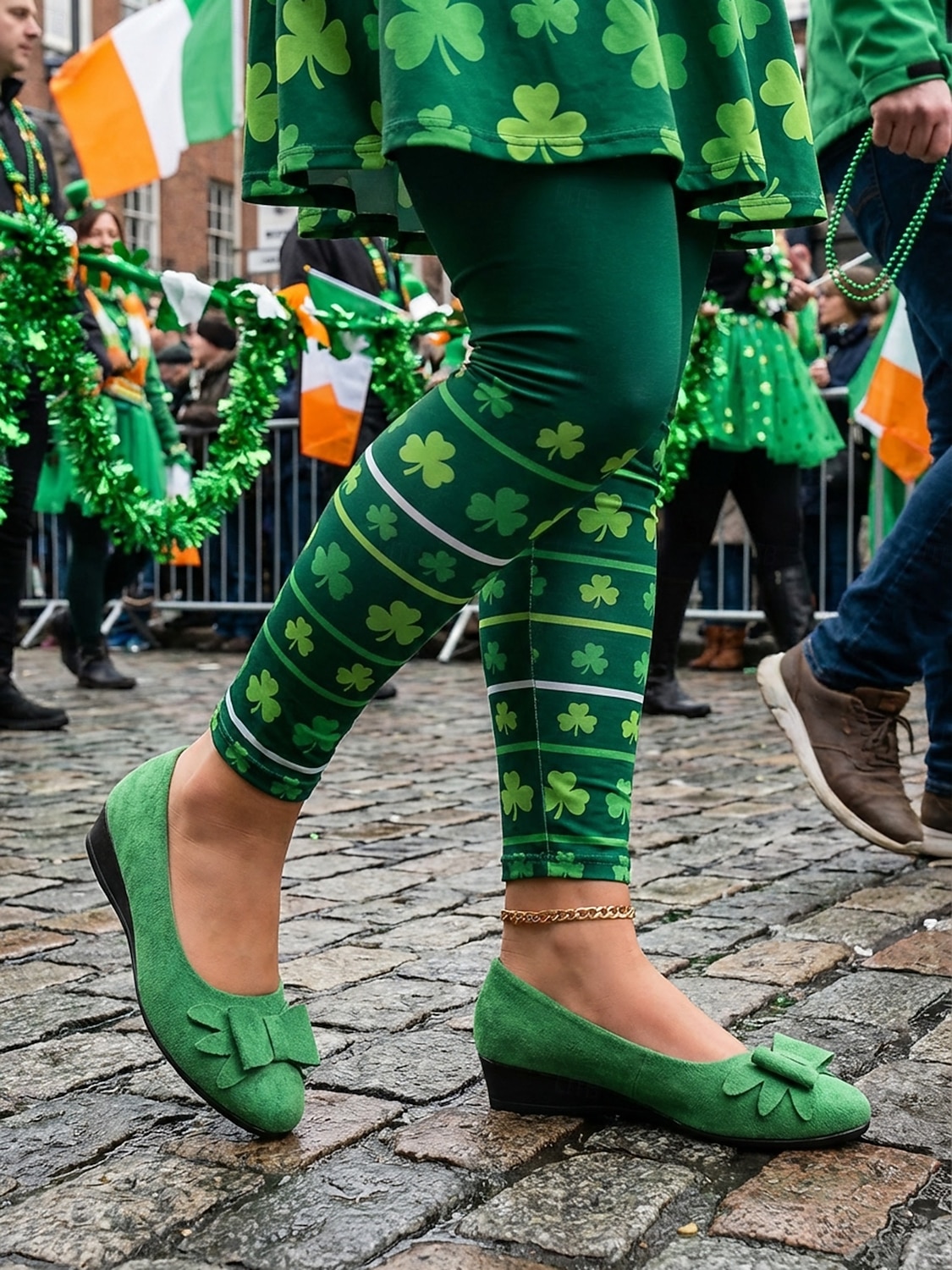 Women's St. Patrick's Day Green Bow Ballet Flats - Casual Slip-On Comfort Low Heel Dress Shoes, Festive Irish Style for Parades, Parties, Holiday Events, Office Wear & Daily Casual Outfits 2026 - $19.99 –P8