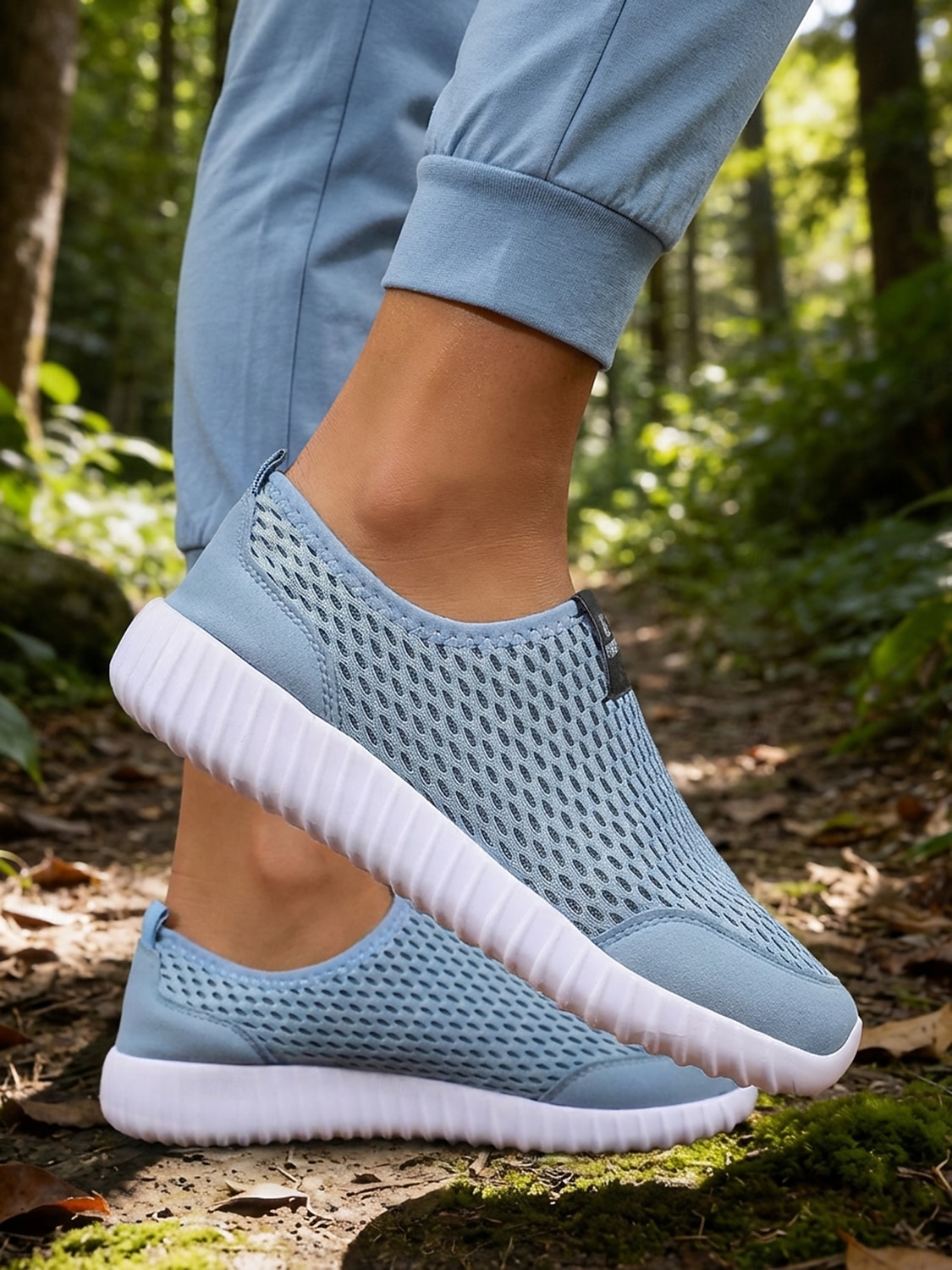 Hellblaue, atmungsaktive Mesh-Slipper für Damen – leichte Outdoor-Sneaker zum Wandern, Spazierengehen, Reisen und für den täglichen Gebrauch 2026 - $24.99 –P4