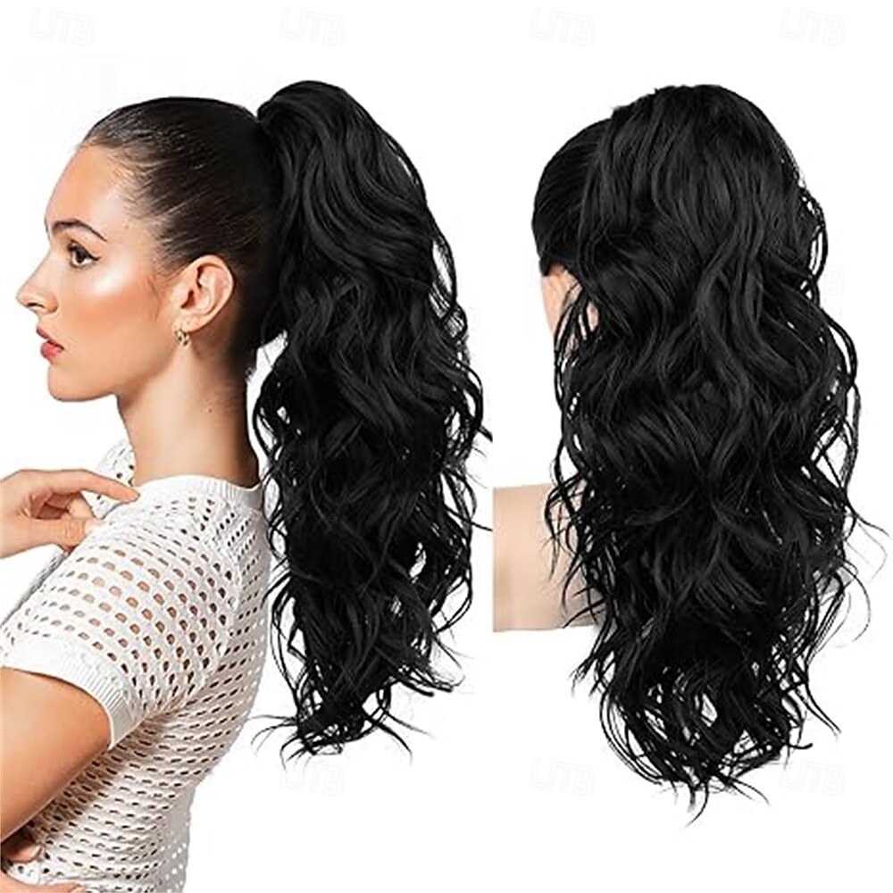 Ponytail Extension, 18" Claw Clip Ponytail Extension Wavy Ponytails Hair Extensions Jaw Clip on Pony Tails Natural Synthetic Hairpiece for Women Daily, Dark Ash Blonde with Golden Ends 18 Inch 2026 - $22.99 –P7