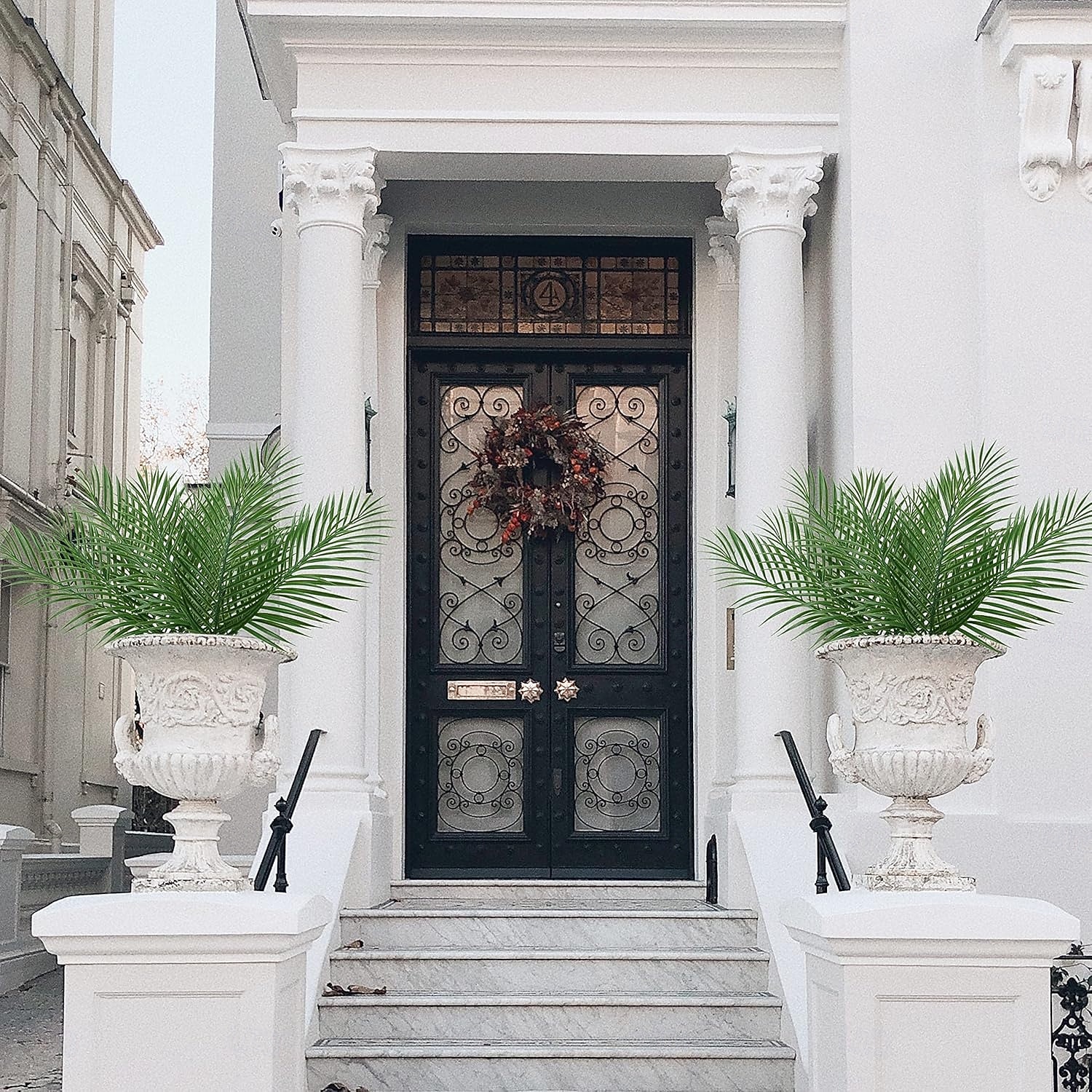 2026年 人工ヤシの葉 14/42 個、20.4 インチの屋外用フェイクヤシの葉、グリーン、トロピカルスタイル、家の装飾、結婚式、誕生日パーティーに最適。  コレクション – $19.99 –P5