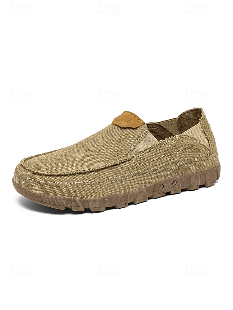 Men's Tan Slip-On Shoes, Soft Textile Upper, Durable Jute Sole, Relaxed Beachwear Style for Island & Cruise, Summer Travel & Leisure 2026 - $42.99 –P5
