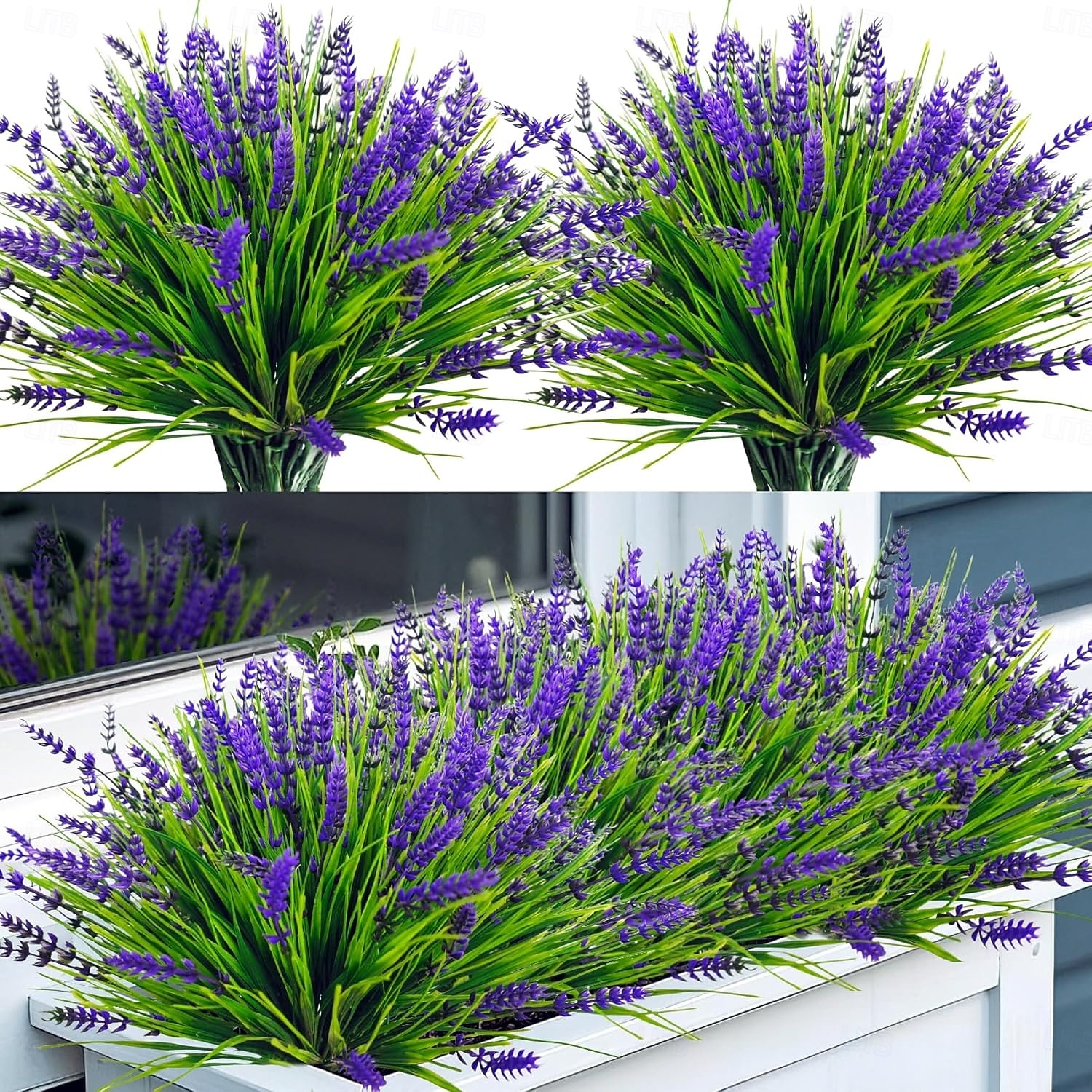 24 mazzi di fiori di lavanda artificiali, piante viola da esterno, fiori finti resistenti ai raggi UV, fiori artificiali da esterno, piante finte in plastica per veranda, giardino, fioriera, cortile, del 2026 a $32.99 –P1