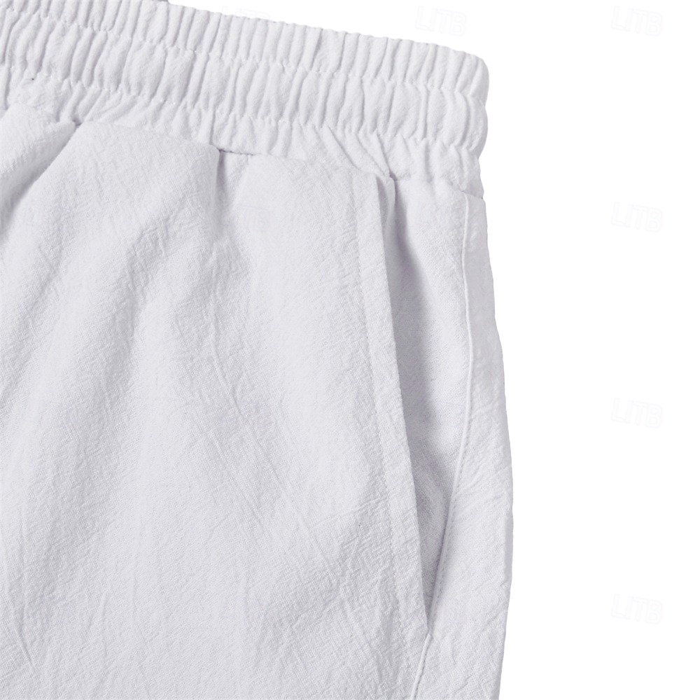 Per uomo Pantaloni di Lino Pantaloni Pantaloni Estivi Pantaloni Larghi Pantaloni Corti Coulisse Elastico in vita Semplice Comodità Traspirante Lunghezza intera Casuale Quotidiano All'aperto Vacanza del 2026 a $28.99 –P2