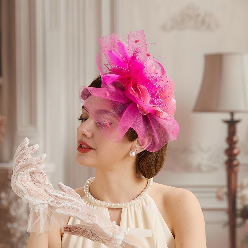Derby affascinante Gentildonna Floreale Costume Per donna Mascherata Ricevimento di matrimonio Ascot Festival delle corse di cavalli Adulti Copricapo del 2026 a $24.99 –P6