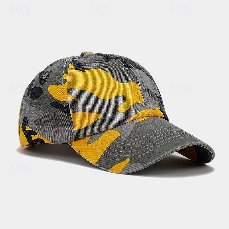 Herren Baseballkappe Weiß Gelb Baumwollmischung Drucken Sport & Outdoor Lässig Militär Lässig Täglich Outdoor Tarnung Sonne Sonnenschutz 2026 - $14.99 –P5