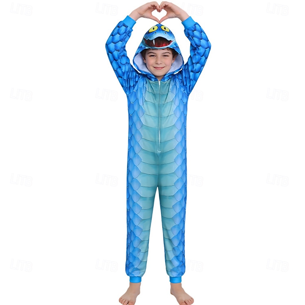 Fiaba Detective degli animali Fantasia animale Serpente Pigiami Pigiama Costume per festa a tema Cosplay for Ragazzi Bambini Adulti Carnevale Festa / Sera del 2026 a $37.99 –P2