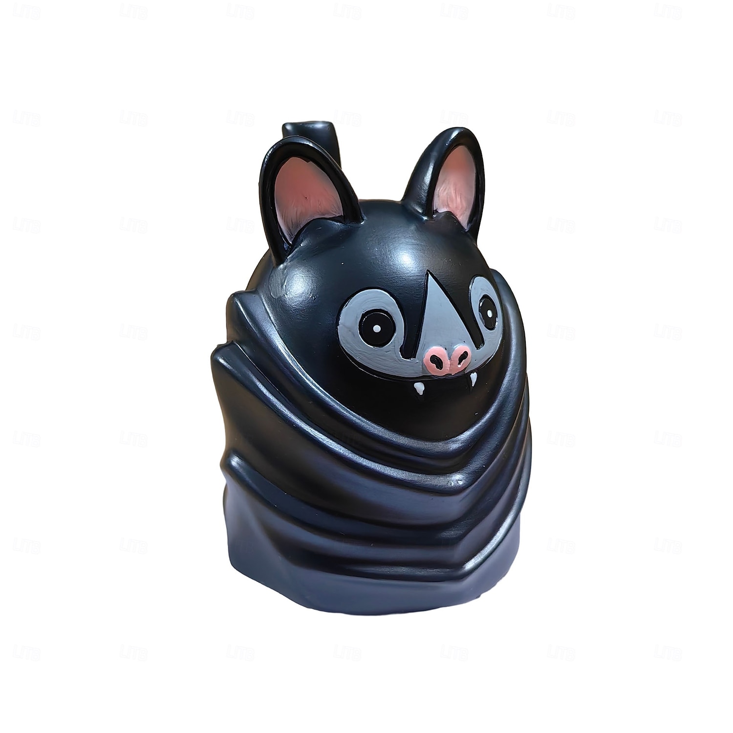 Snygg resinmugg med fladdermustema, upp och ner-vänd silhuett med kreativt svanshandtag, rolig och hållbar kaffekopp för hemmakontor, unik presentidé för halloween och högtider 2026 - $23.99 –P7