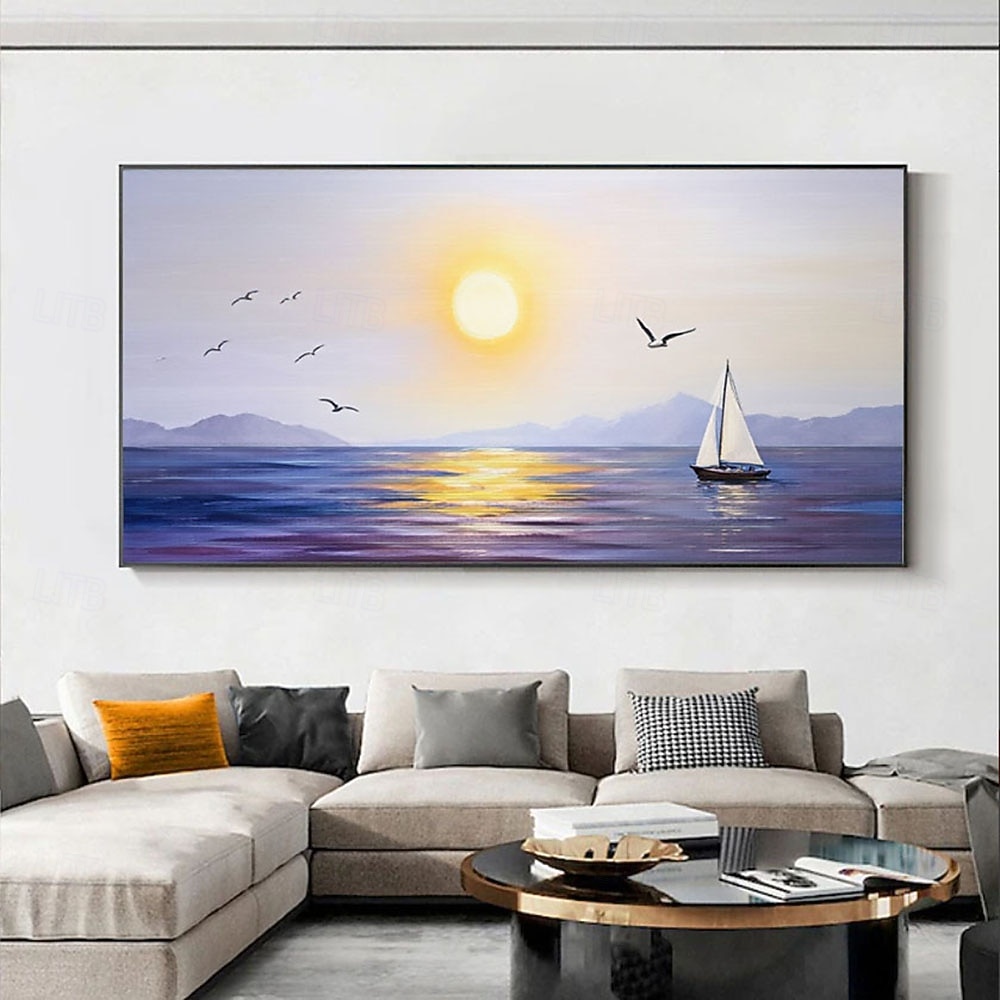 キャンバスプリント Wall art ヨット 壁面 飾り 1000円OFFクーポン 海