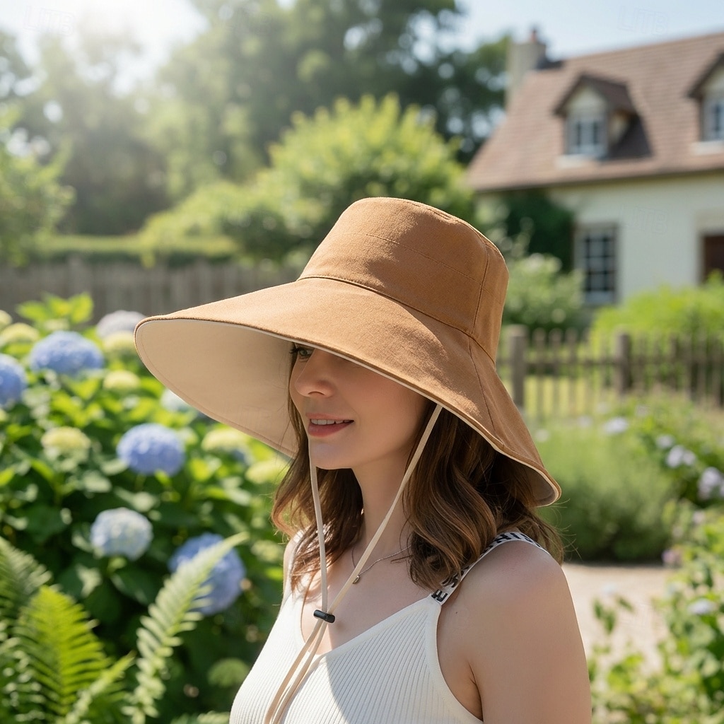 1 pcs Hombre Mujer Gorro para el Sol Gorro para senderismo Ala ancha Verano Al aire libre Protección Solar Filtro Solar Transpirable Reductor del Sudor Sombrero Color sólido Mezcla Poliéster / Algodón 2026 - $19.99 –P2