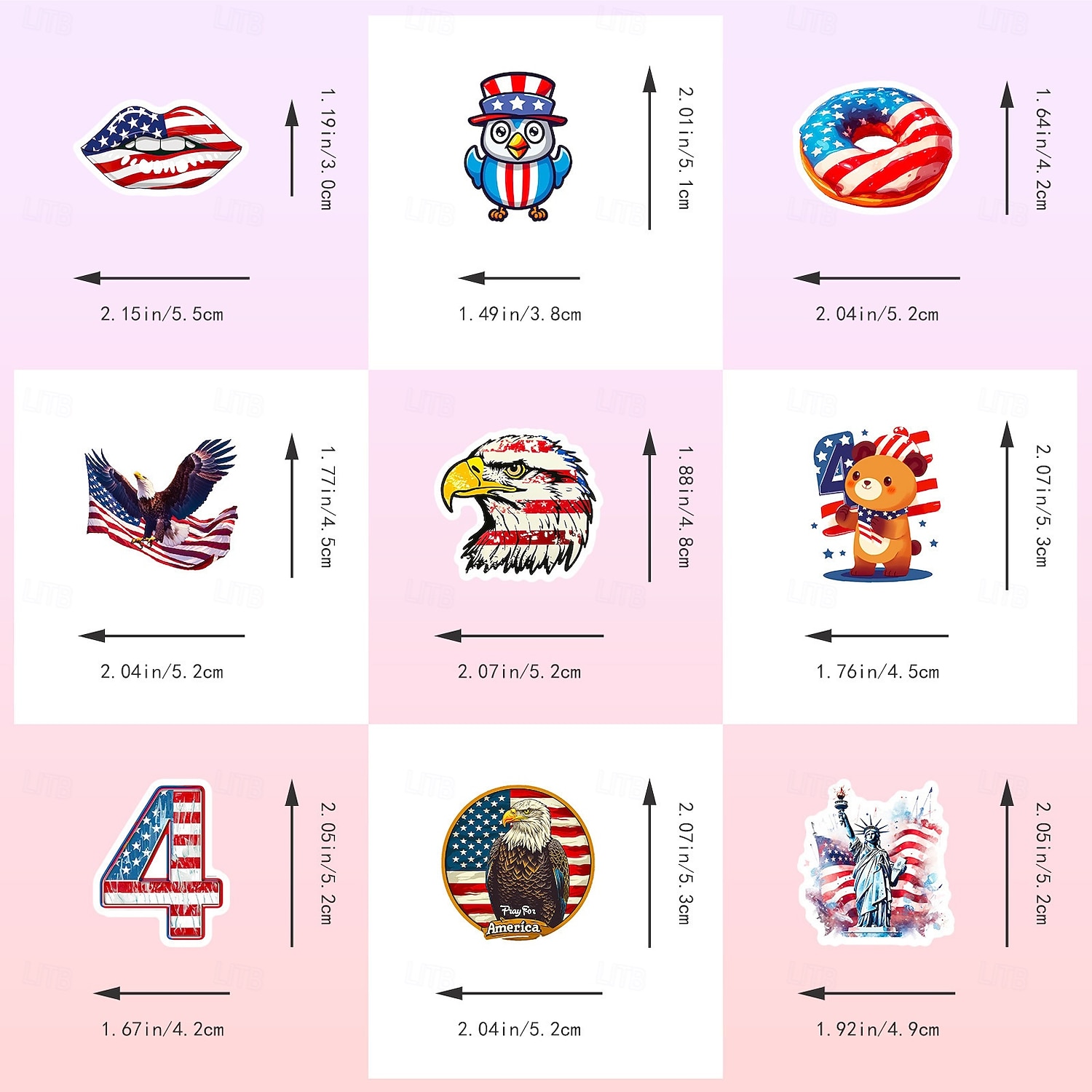 250 buc autocolante pentru sărbătoarea Zilei Independenței Americii, caiet graffiti DIY, skateboard, valiză, autocolante impermeabile, 5 pachete a câte 50 de hârtie artistică 2026 - $11.99 –P9