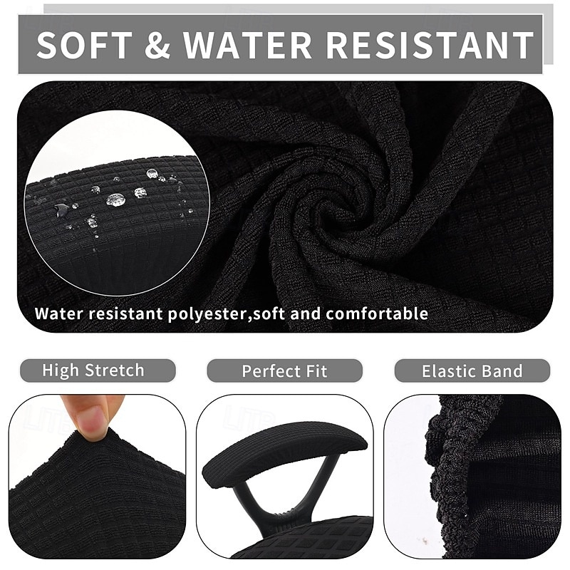 Water Resistant Waffle Office Chair Armrest Covers Stretch Elastic Armrest Protector Set for Computer Desk Chair 2026 - $13.49 –P10