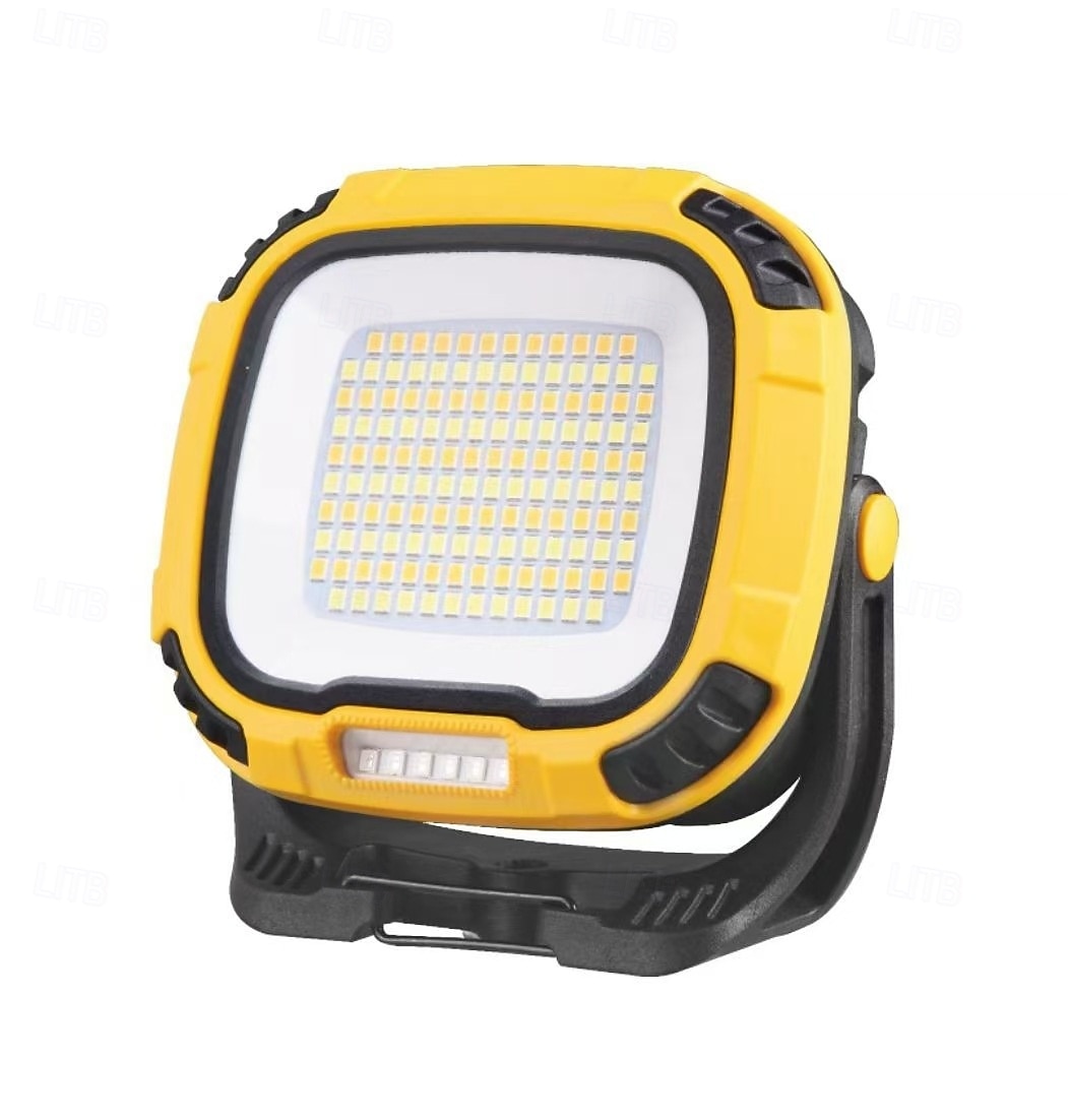 Lampada da lavoro a LED ricaricabile da 3300 lumen, 18 modalità di illuminazione, base magnetica, ingresso USB-C, gialla, materiale ABS, portatile, ampie applicazioni del 2026 a $39.99 –P3