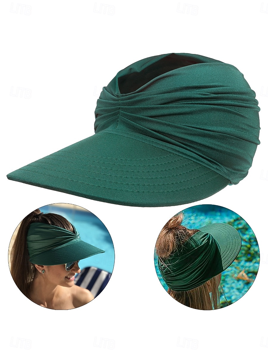 Damen Hut Sonnenhut Sonnenschutz Winddicht Täglich Outdoor Strand Einfarbig 2026 - $6.99 –P5