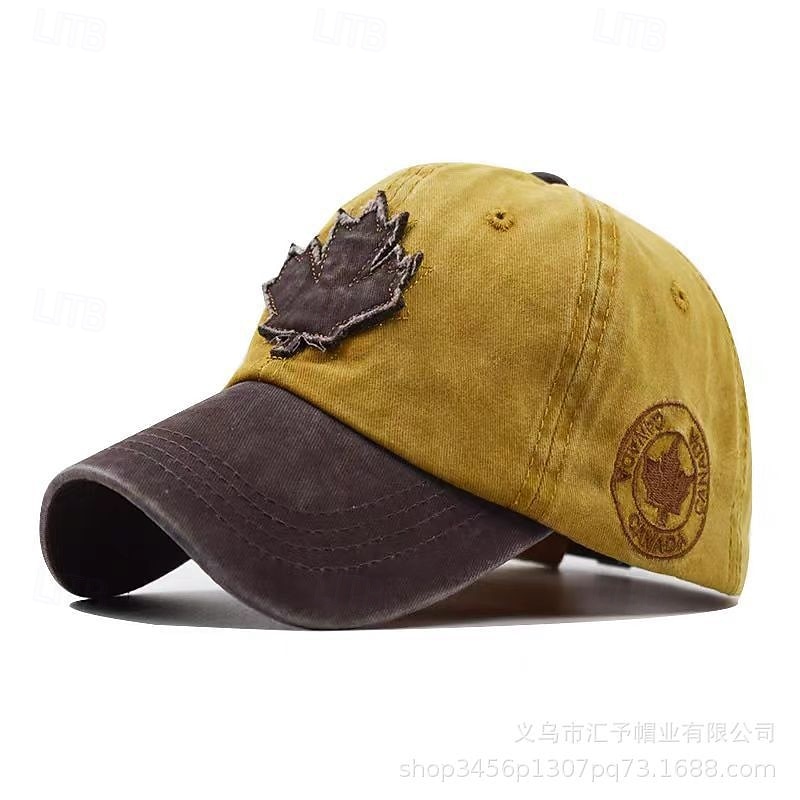 Vintage Canada Baseball Cap Maple Leaf Embroidered  Distressed Retro Dad Hat, Adjustable Cotton Outdoor Snapback Trucker Style, Unisex Casual Streetwear 2026 - $15.99 –P9
