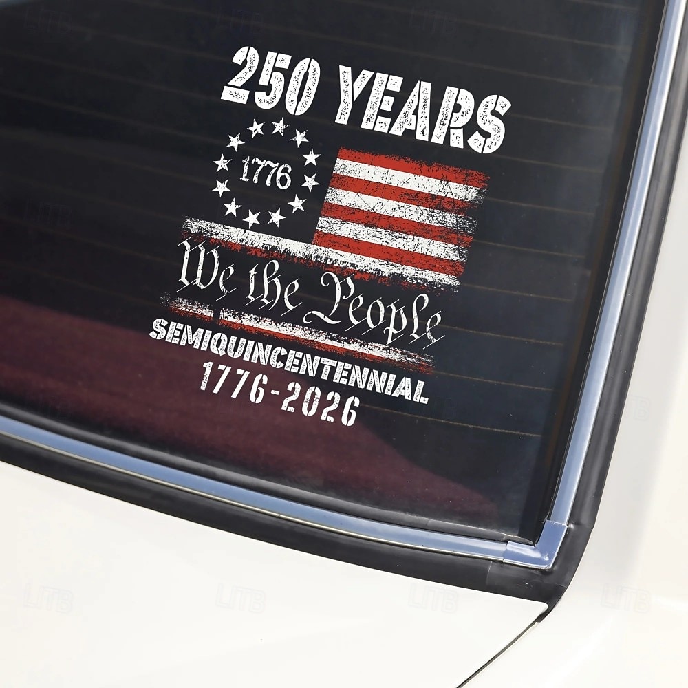 Autocollant pour vitre de voiture commémorant le 250e anniversaire des États-Unis, autocollants patriotiques américains du semi-quincentenaire 1776-2026, autocollants du drapeau de l'indépendance des États-Unis, autocollants en vinyle résistant pour vitre de 2026 ? $9.99 –P4