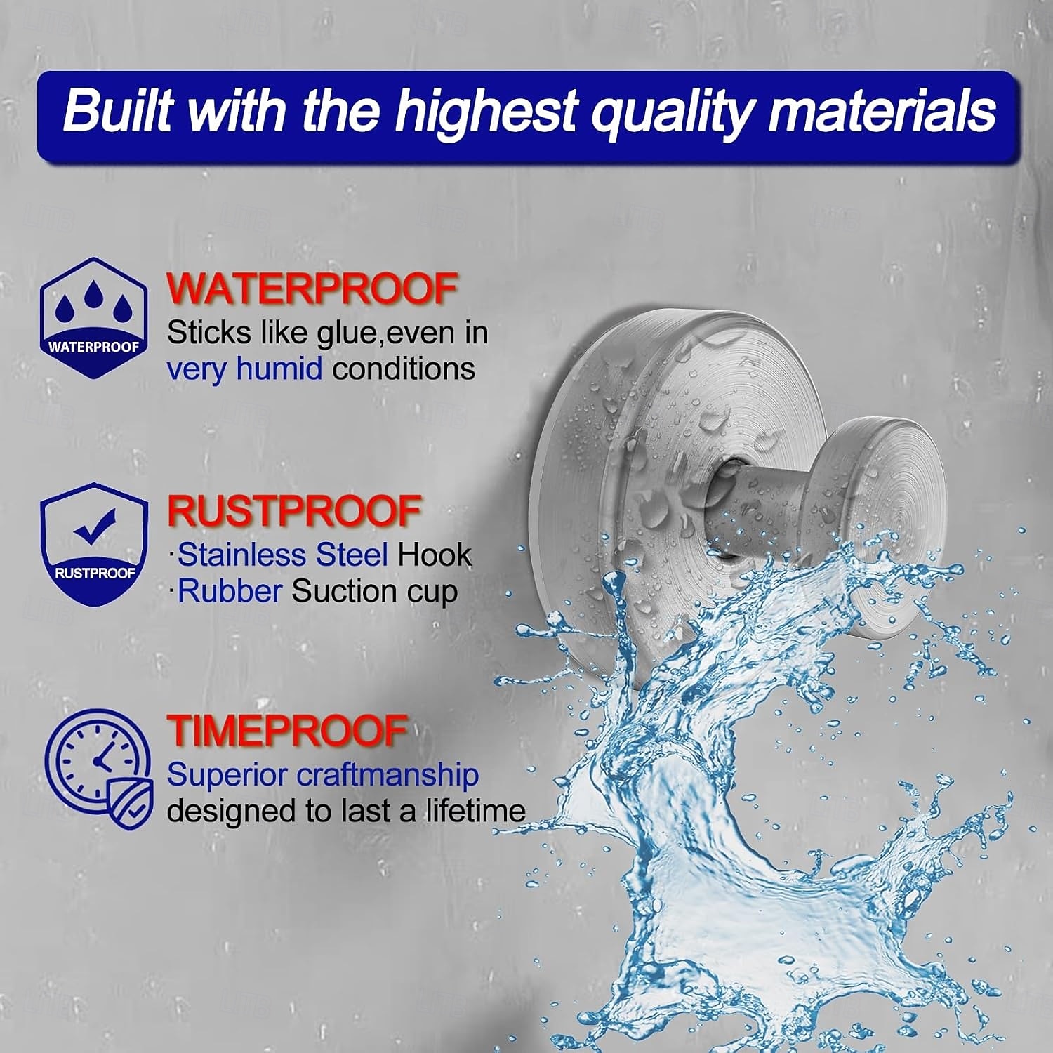 Συσκευασία 4 γάντζων βεντούζας για ντους, αφαιρούμενοι γάντζοι πετσετών για παράθυρο μπάνιου, γάντζος για μπουρνούζι για κρέμασμα 2026 - $15.49 –P4