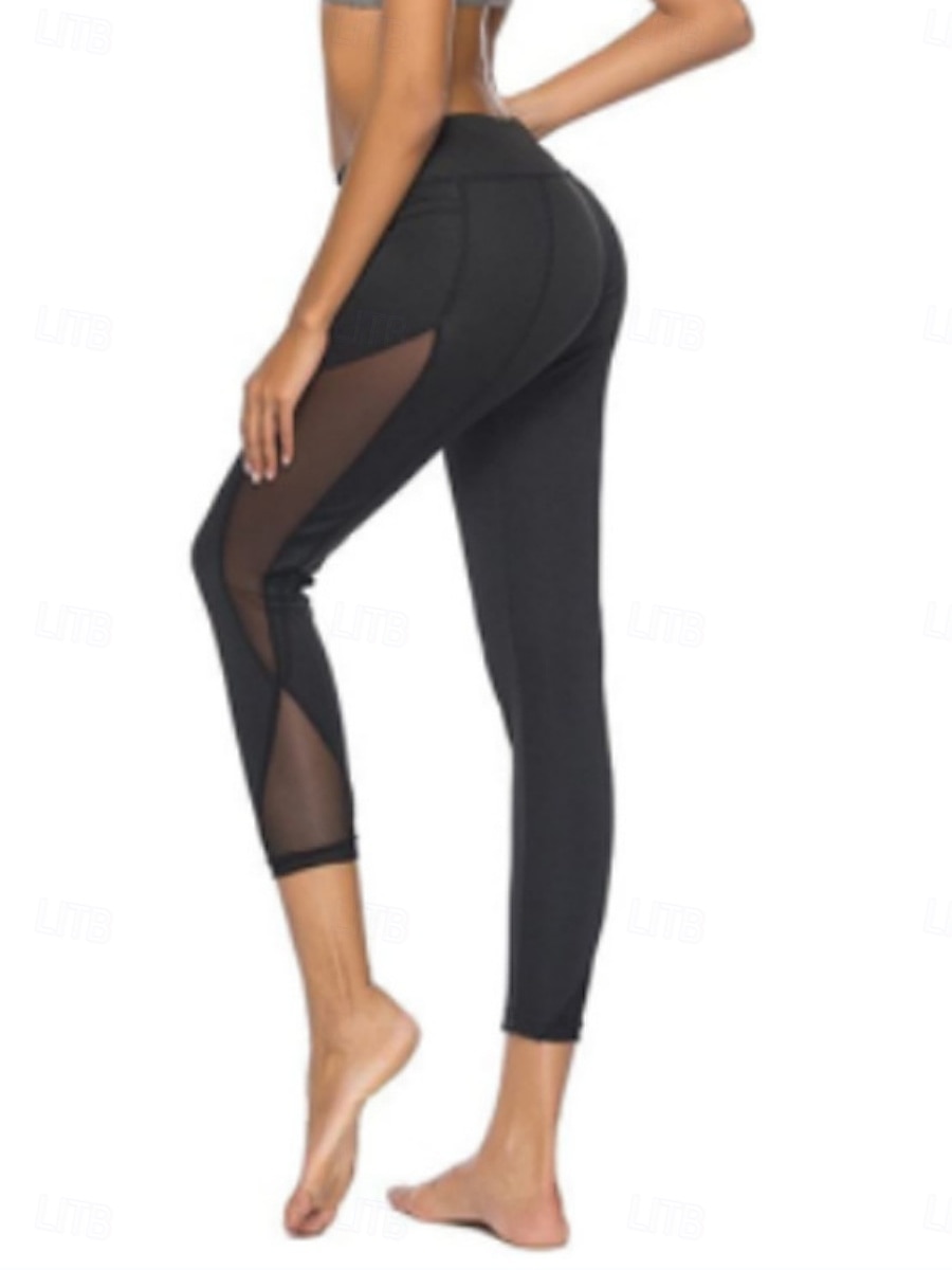 Per donna Pantaloni Leggings Vacanza Moda Streetwear Lunghezza al polpaccio Vita Alta Semplice Elastico in vita Rete Confortevole Elasticizzato Palestra Yoga Sport all'Aperto Nero Primavera Autunno del 2026 a $17.99 –P3