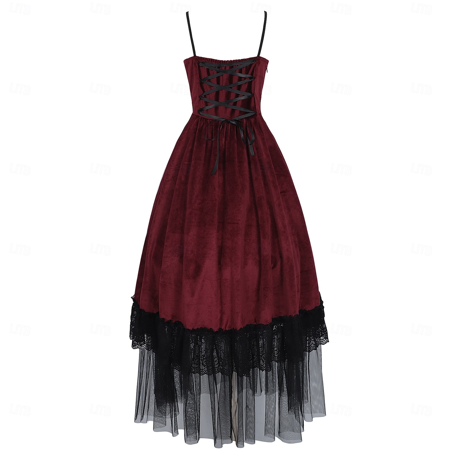 Rococó Victoriano Renacimiento Vestidos Abrigo Disfraz de lujo Bruja Vampiros Atuendo real Disfraz Mujer Fantasía Víspera de Todos los Santos Carnaval Rendimiento LARP Feria Ren Adulto Cima Vestido 2026 - $75.99 –P6