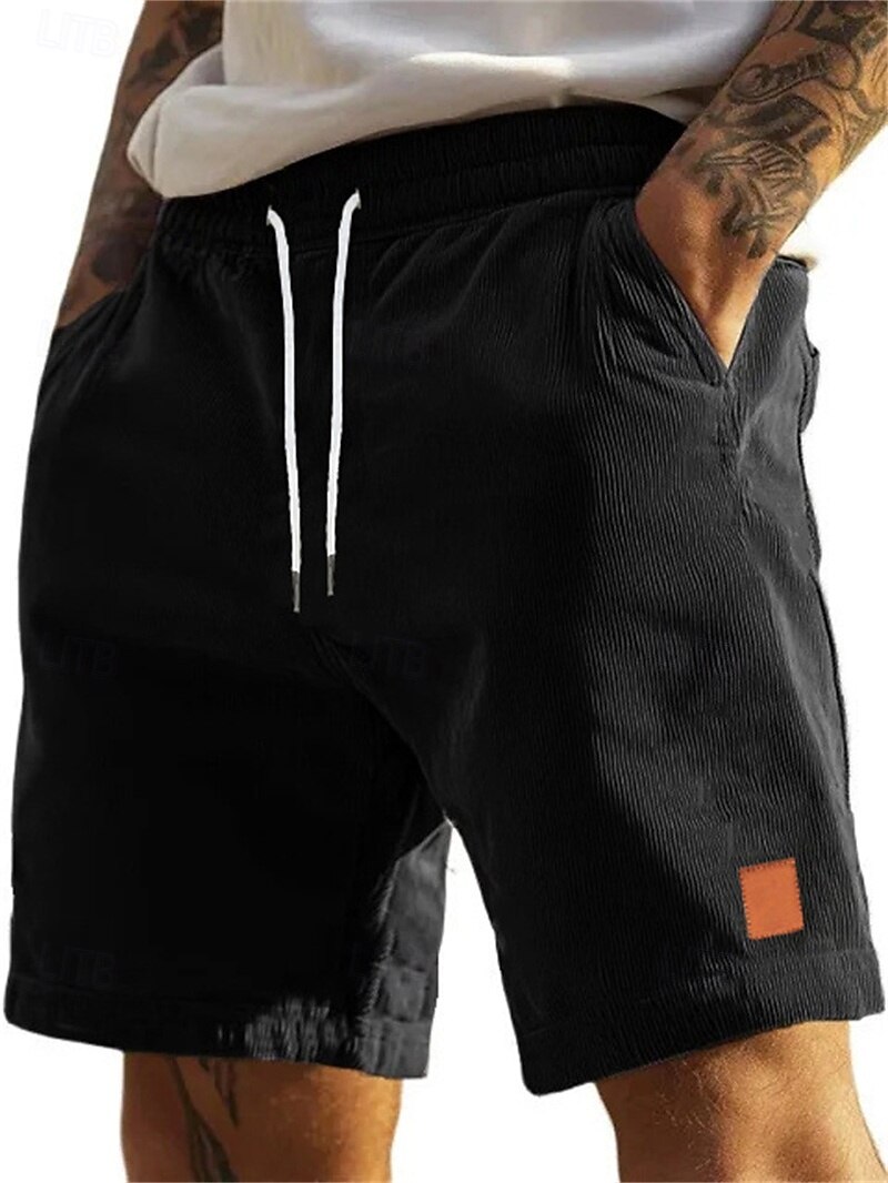 Per uomo Shorts Pantaloncini casual Pantaloncini di velluto a coste Tasca Elastico in vita Semplice Tinta unita Comodità Traspirante Sopra il ginocchio Casuale All'aperto Spiaggia Vacanza Moda Blu del 2026 a $17.99 –P3