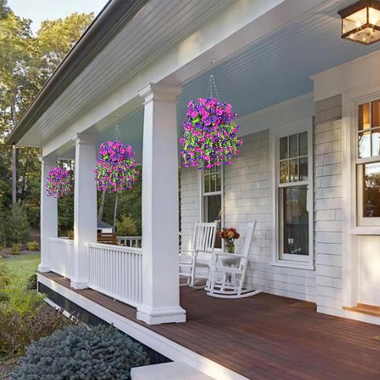 2026年 4個の吊り下げ式人工アサガオのつる、UV耐性造花、屋外用、玄関ポーチの庭の結婚式用の造花、造花のつる、夏の屋内屋外装飾  コレクション – $25.99 –P8