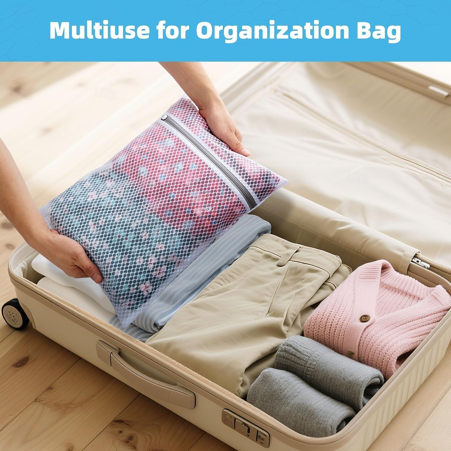 2026年 デリケートな衣類用のハニカムメッシュランドリーバッグ6個パック - ブラジャー、ランジェリー、靴下、ベビー服用の12x16インチミディアム洗濯バッグ - ジッパー開閉でデリケートな衣類を優しく洗います。  コレクション – $16.99 –P8