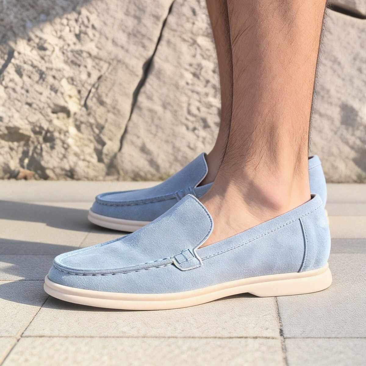 scarpe casual slip-on da uomo, tomaia in pelle scamosciata comoda, facili da indossare, perfette per la spiaggia, il resort e lo stile delle vacanze del 2026 a $42.99 –P3