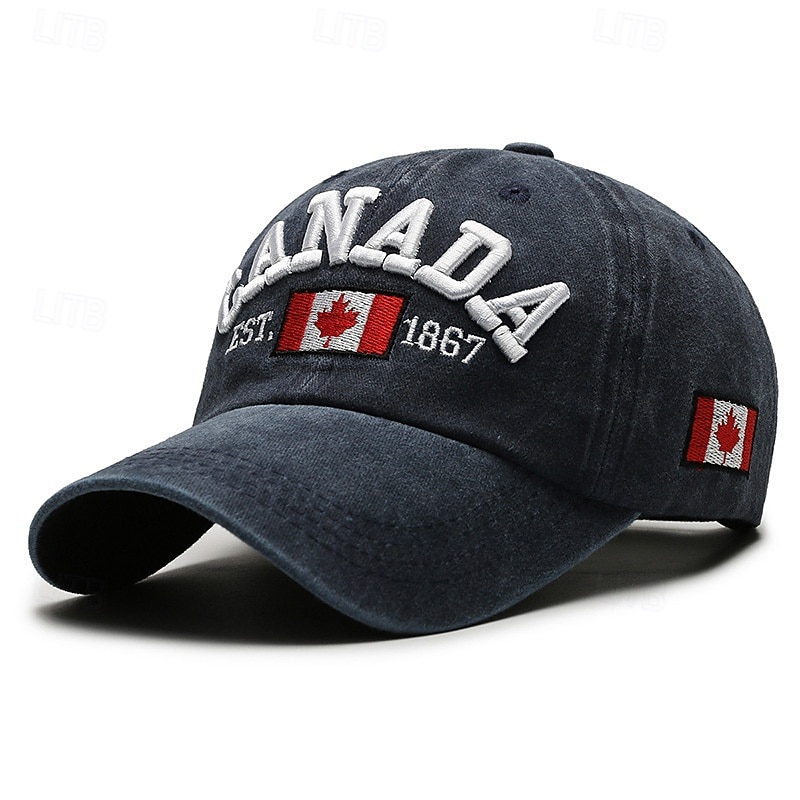 Casquette de baseball canadienne pour hommes et femmes, casquette de golf avec drapeau à la feuille d'érable pour la fête du Canada, casquette de sport et d'extérieur ajustée et unie de 2026 ? $15.99 –P7