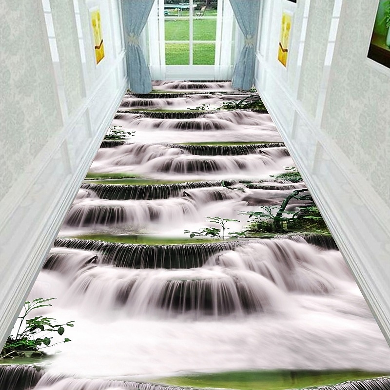 Loperkleed met 3D optische illusie, 2D plat bedrukt tapijt voor woonkamer, slaapkamer, volledige dekking, hal, gang, aanpasbare vloermat, antislip keukendeurmat 2026 - $8.99 –P4