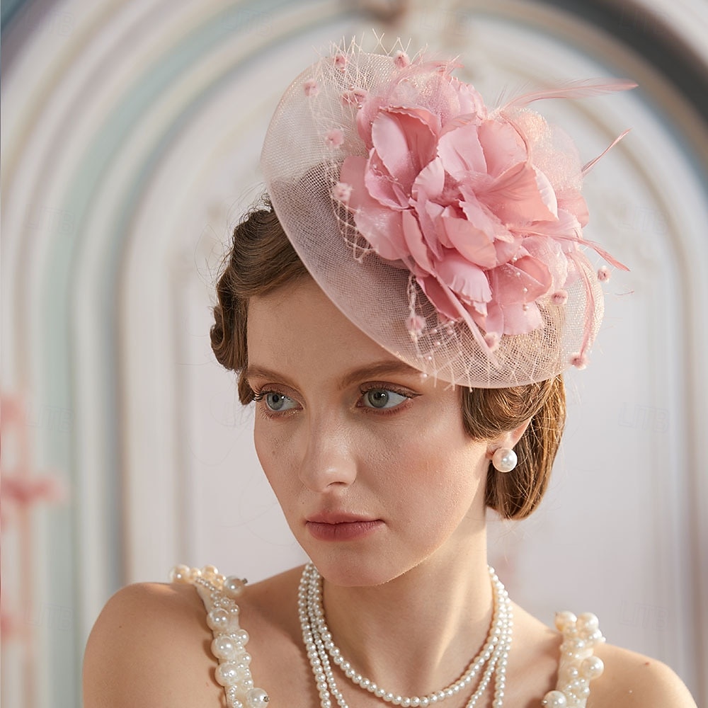 Derby Fascinator Gentlewoman Floral Fancy Dress Unisex Masquerade Tea Party Ascot Horse Racing Festival Adults' Headpiece 2026 - $27.99 –P11