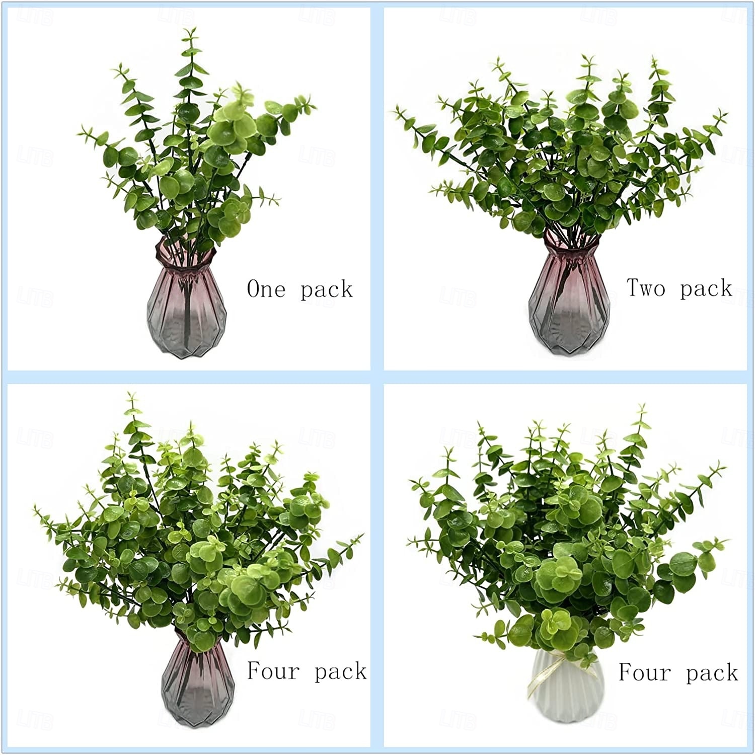 4 pcs Eucalyptus Stems Decor Artificial Eucalyptus Leaves Faux Eucalyptus Stems Real Touch Fake Greenery Branches for Wedding Flower Bouquet Centerpiece Home Office Decoration 2026 - $15.99 –P1