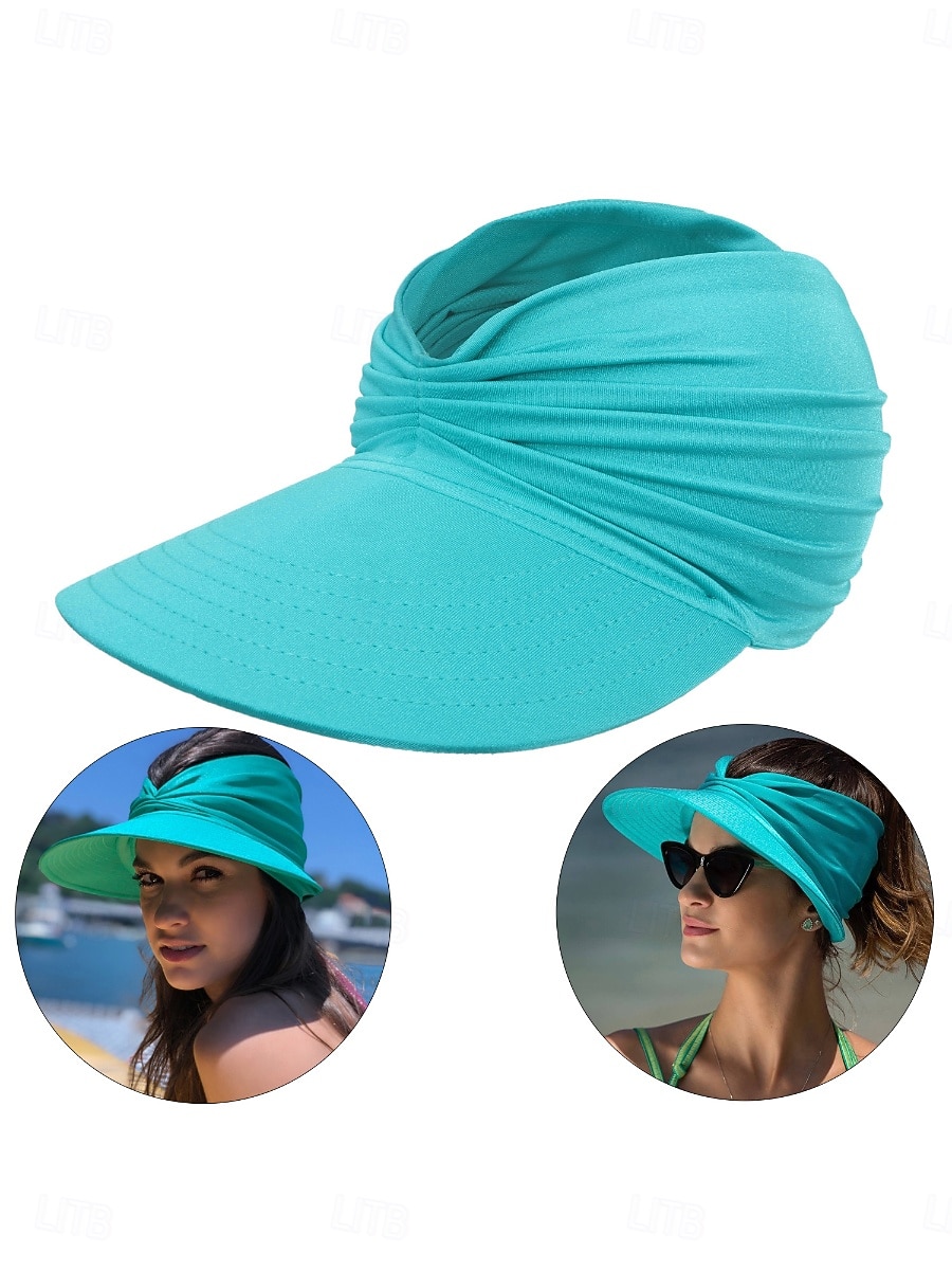 Damen Hut Sonnenhut Sonnenschutz Winddicht Täglich Outdoor Strand Einfarbig 2026 - $6.99 –P2