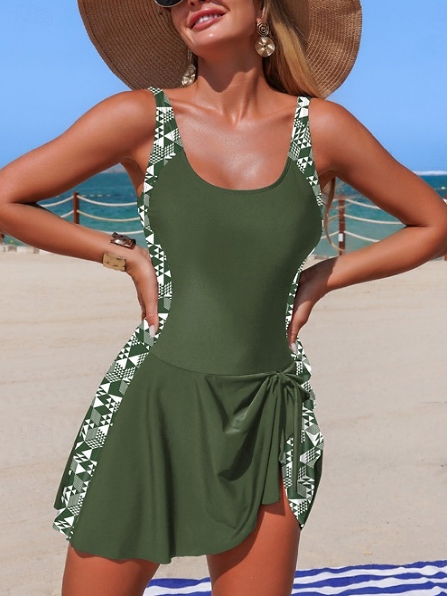 Γυναικεία Μαγιό Ενα κομμάτι Μαγιό-φόρεμα Μαγιό Έλεγχος κοιλιάς Ψηλή Μέση Λεπτό Εξώπλατο Διακοπές Ρούχα παραλίας Λεοπάρ Ταινία Λαιμός σέσουλα Αμάνικο Μαγιό 2026 - $35.99 –P5