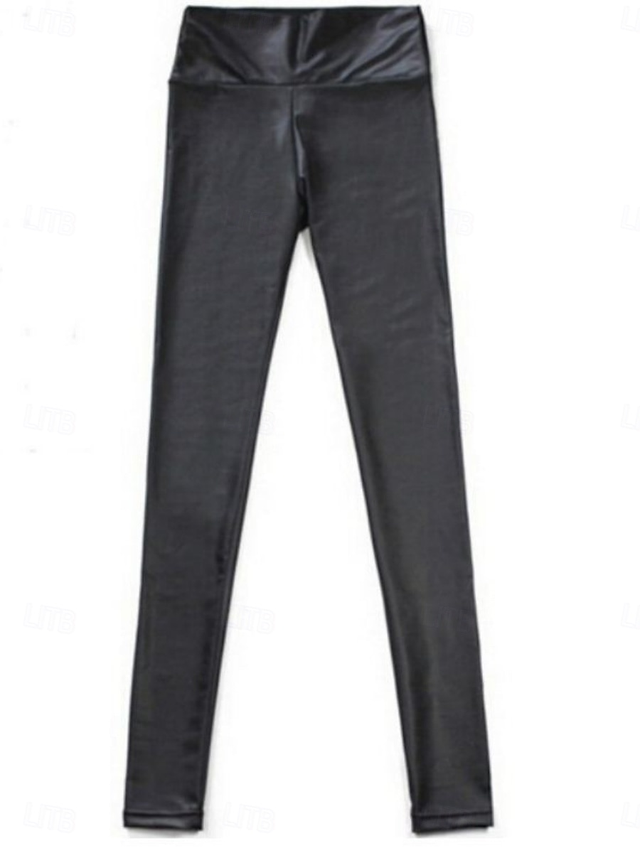 Dámské Kalhoty Kožené kalhoty Legíny prázdniny Módní Šik ven Plná délka Po kotníky Vysoký pas Bez vzoru Elastický pas Pohodlné Prodyšné Elastické Denní Sporty a outdoor Sport Černá Jaro Podzim Slim 2026 - $13.99 –P5
