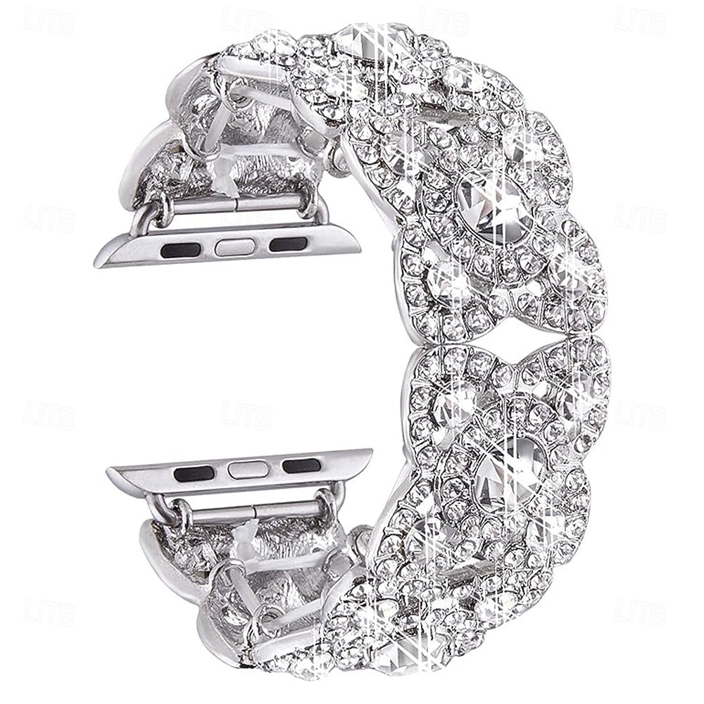 Jewelry Bracelet Compatible with Apple Watch band 38mm 40mm 41mm 42mm 44mm 45mm 49mm Glitter Bling Diamond Stainless Steel Strap Replacement Wristband for iwatch Ultra 3 2 Series 11 10 9 8 7 SE 6 5 4 2026 - $22.99 –P3