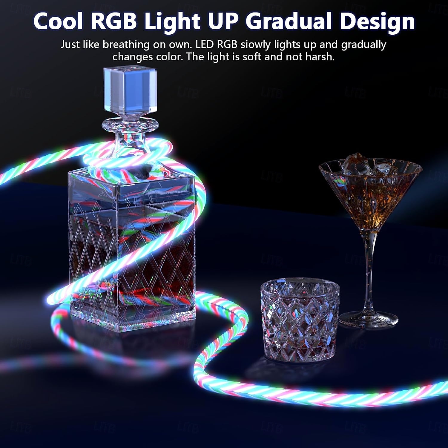 Cavo di ricarica luminoso 3 in 1, cavo di ricarica multi-led, cavo di ricarica luminoso, cavo USB 3A, compatibile con la maggior parte degli smartphone del 2026 a $16.49 –P2