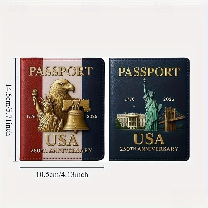 κάτοχος διαβατηρίου για την 250ή επέτειο των Ηνωμένων Πολιτειών, κάτοχος διαβατηρίου για το ιδρυτικό πνεύμα, αναμνηστική έκδοση για τα 250 χρόνια, πορτοφόλι διαβατηρίου ταξιδιού, κλείδωμα RFID, 2026 - $16.99 –P10