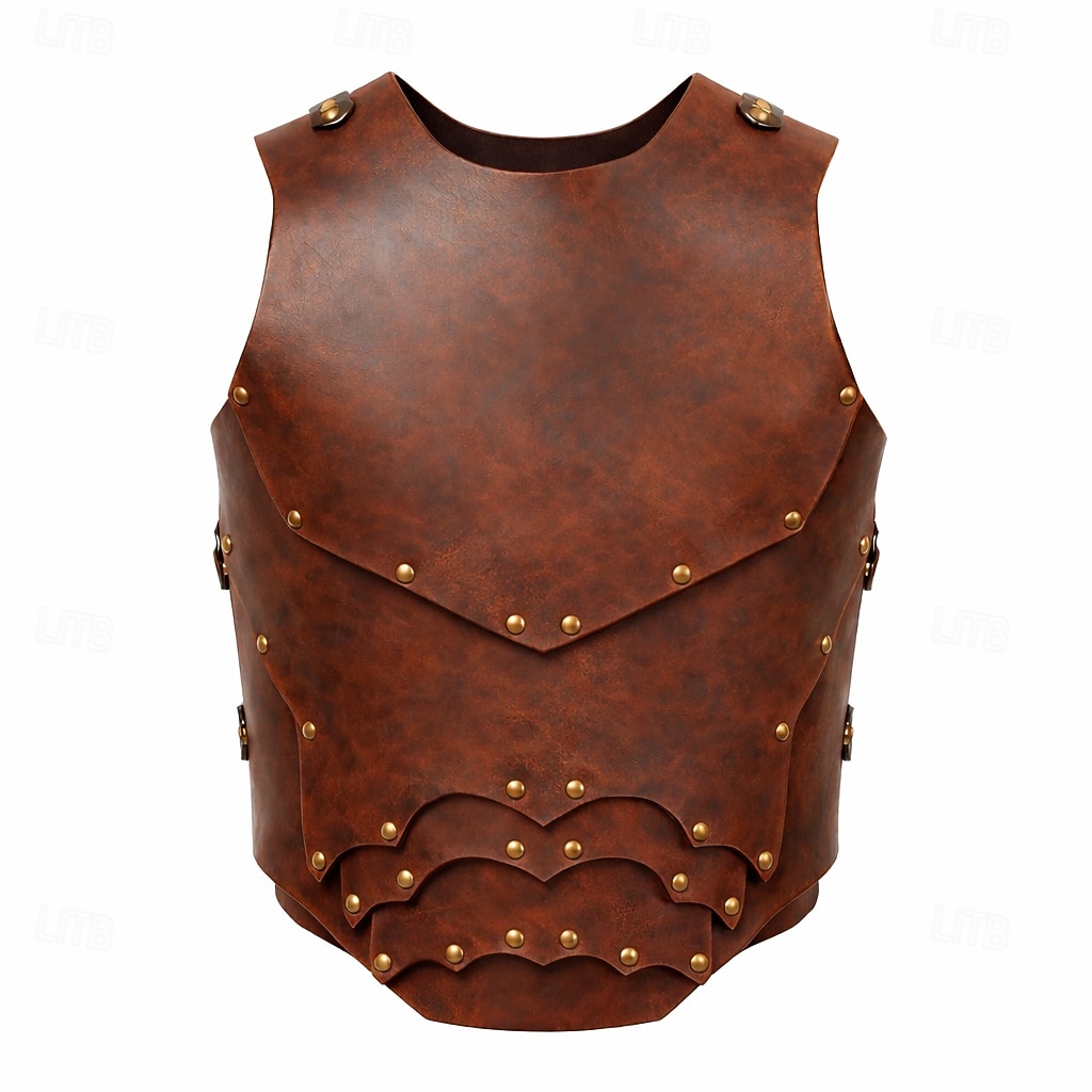 Retro Vintage Mittelalterlich Rüstung Schulterpanzer Ärmellos Ritter Ranger Kostüm Unisex Halloween Karneval Renaissance-Messe LARP Erwachsene 2026 - $87.99 –P4