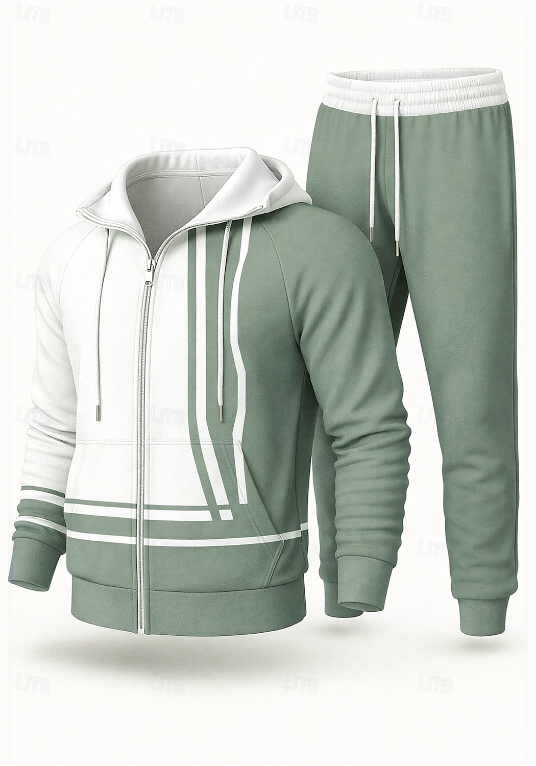 Pánské Kapuce Tepláková souprava Dvoudílná tepláková souprava Šňůrky Zapni Barevné bloky Celotělové oblečení Podzim Zima Žlutá Červená Určení Venkovní Cestování Lehká váha Módní Dlouhý rukáv Sport 2026 - $47.99 –P4