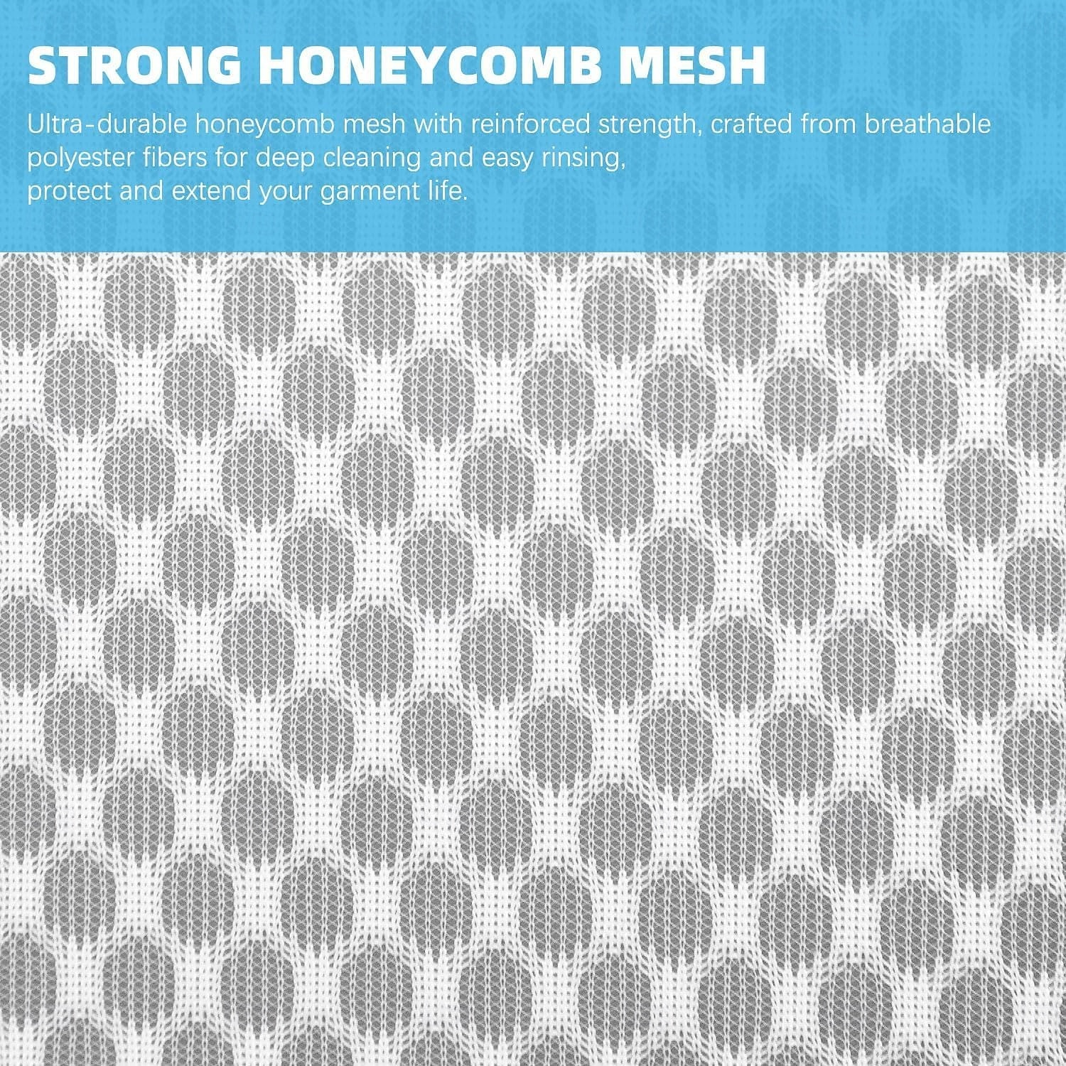 2026年 デリケートな衣類用のハニカムメッシュランドリーバッグ6個パック - ブラジャー、ランジェリー、靴下、ベビー服用の12x16インチミディアム洗濯バッグ - ジッパー開閉でデリケートな衣類を優しく洗います。  コレクション – $16.99 –P7