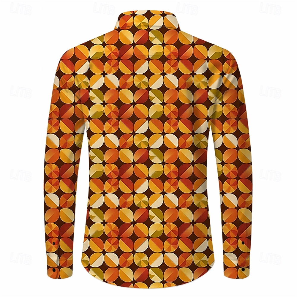 Retrò Vintage Anni '70 Camicia Camicia Aloha Lunghe Hippie Geometrico Costume Per uomo Mascherata Festival Musicale Feste Abbigliamento quotidiano Adulti Camicia del 2026 a $23.99 –P2