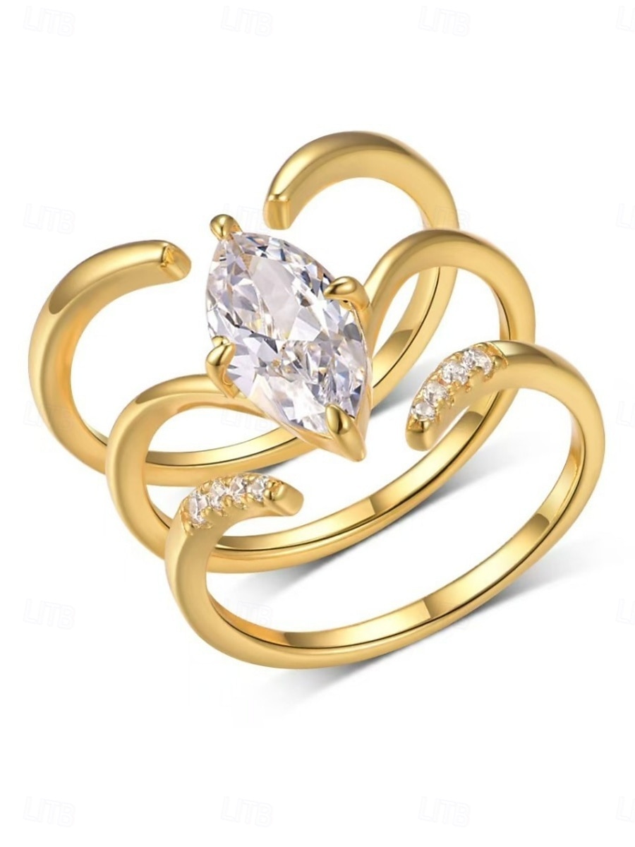 1 pièce Bague / Anneaux For Femmes Zircon Clair Quotidien Cadeau Fête Alliage de 2026 ? $3.49 –P5