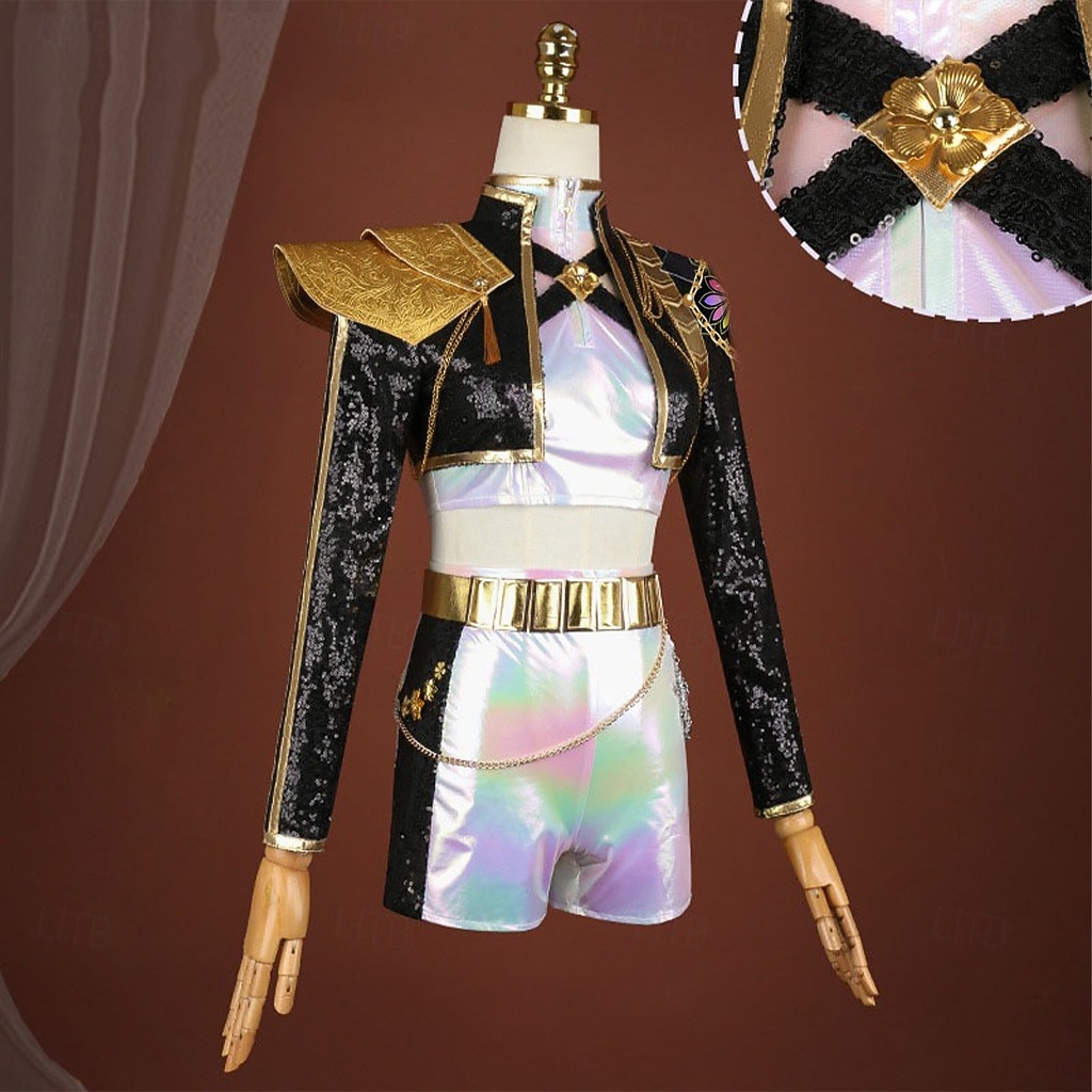 Von koreanischen Idolen inspiriert Idol Popstar Kostüm Festkleidung Virtuelles Idol for Damen Mädchen Erwachsene Kinder Halloween Karneval Leistung Comic-Konzert Anime Expo 2026 - $83.99 –P16