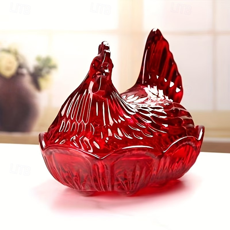 Potes de vidro cristal reutilizáveis em formato de galinha com tampas, ideais para guardar doces, frutas secas, salgadinhos ou como decoração de mesa. Também podem ser usados como prato para servir de 2026 por $62.99 –P7