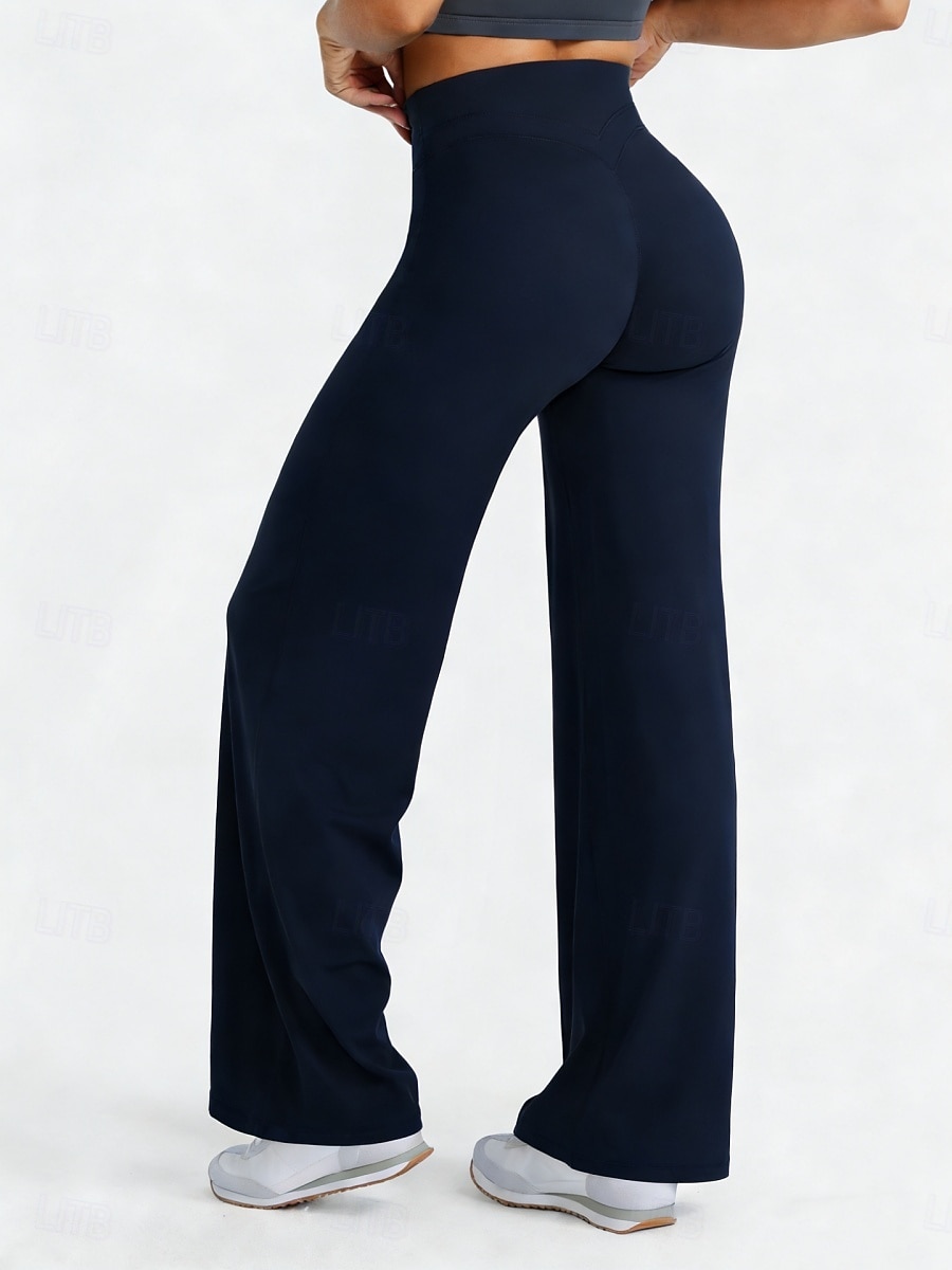Damen Hose Freizeithose Gerade Mode Streetwear Basic Volle Länge Hohe Taille Einfach Elastischer Bund Bequem Atmungsaktiv Dehnbar Täglich Fitnessstudio Yoga Schwarz Rosa Burgunderrot Marineblau 2026 - $20.99 –P3