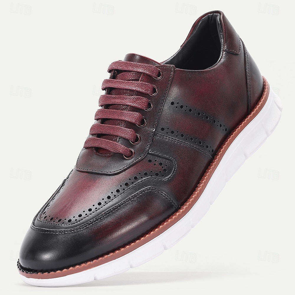 Ανδρικά γκρι δερμάτινα παπούτσια με κορδόνια – κλασικό φόρεμα σε casual στυλ, άνετα ρούχα γραφείου, επαγγελματικά και επίσημα ρούχα 2026 - $84.99 –P8