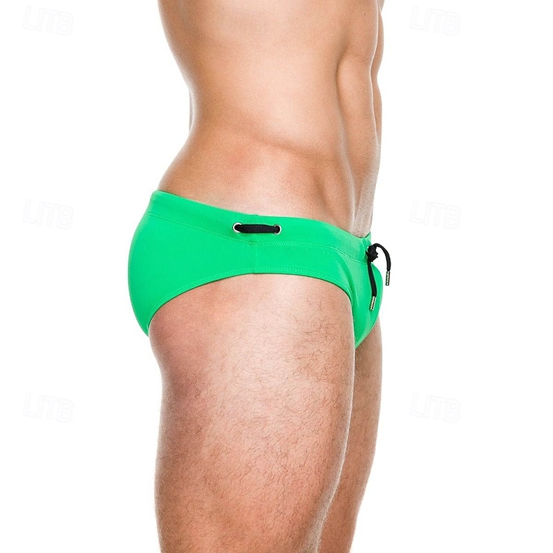 Per uomo Costume da bagno Costume da Bagno Slip mare Tinta unita Coulisse Asciugatura Rapida Elastico Traspirante Pantaloni Surf Sport Acquatici Nuoto Estate del 2026 a $13.99 –P9
