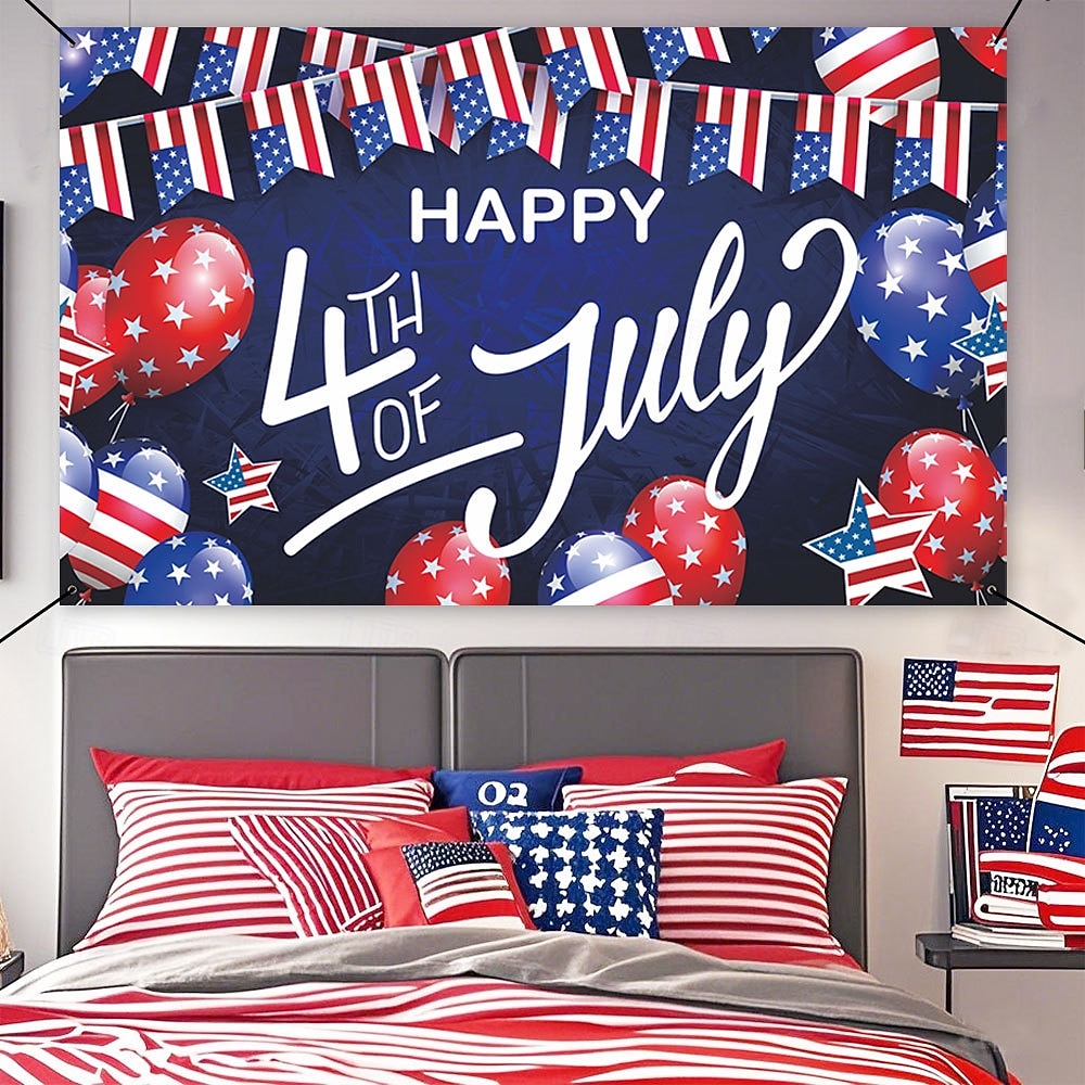 uavhengighetsdagen banner bakgrunn stoff festival utstillingsvindu veggdekorasjon hengende stoff flagg 2026 - $17.99 –P1