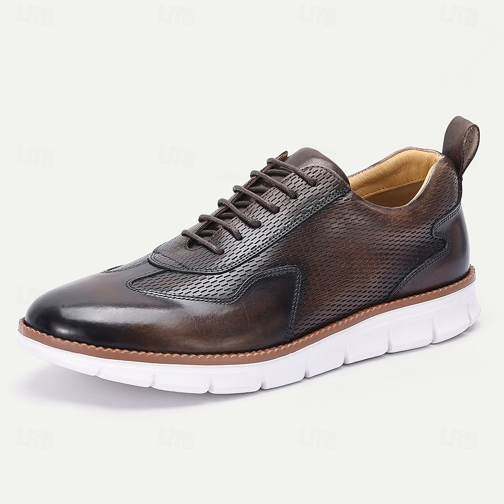 Men's Genuine Leather Fashionable Purple Dress Shoes, Unique Design for Weddings and Special Occasions 2026 - $89.99 –P1
