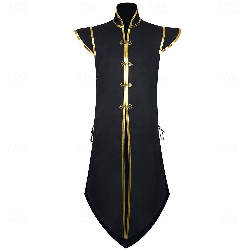 Retrò Vintage Medievale Rinascimento Gilet Senza maniche Elfo Ranger Collo alla coreana Costume Per uomo Fantasia Halloween Carnevale Fiera Rinascimentale LARP Festa a tema retrò Adulti Gilet Tutte del 2026 a $59.99 –P1